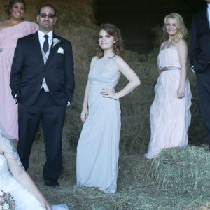 David's Bridal Mesh Dress w/ Illusion Neckline (6)